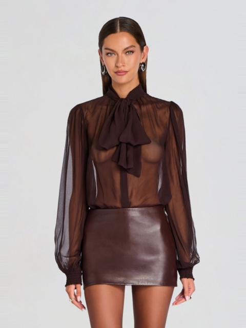 RETROFÊTE HASLI SILK CHIFFON TOP