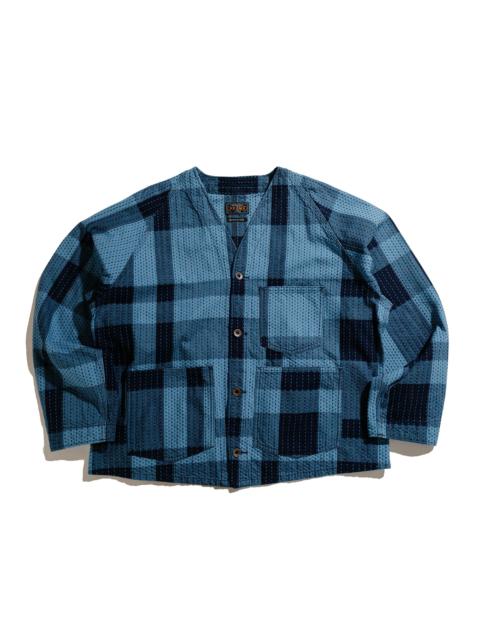 BEAMS PLUS Engineer Jacket Indigo Sashiko Plaid
