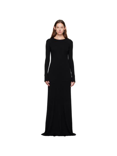 Ann Demeulemeester Black Eva Long Open Back Knitted Maxi Dress