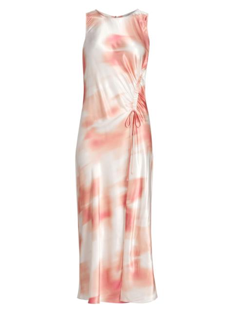 Rails Women's Gabriella Watercolor Ruched Midi-Dress - Cherry Blossom