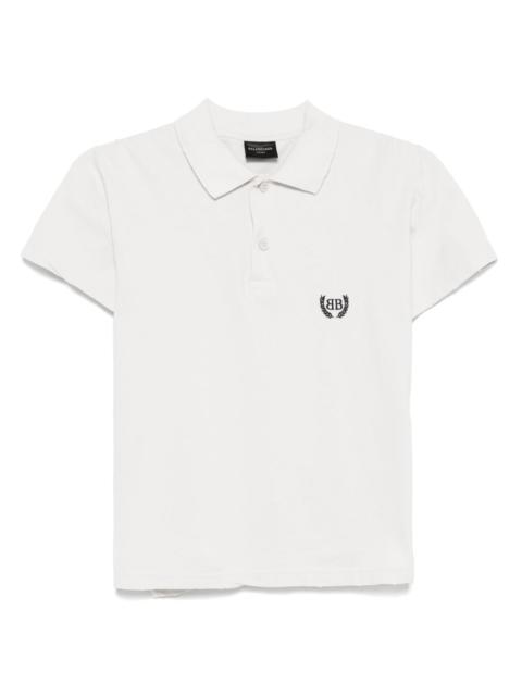 BALENCIAGA logo-embroidered polo shirt