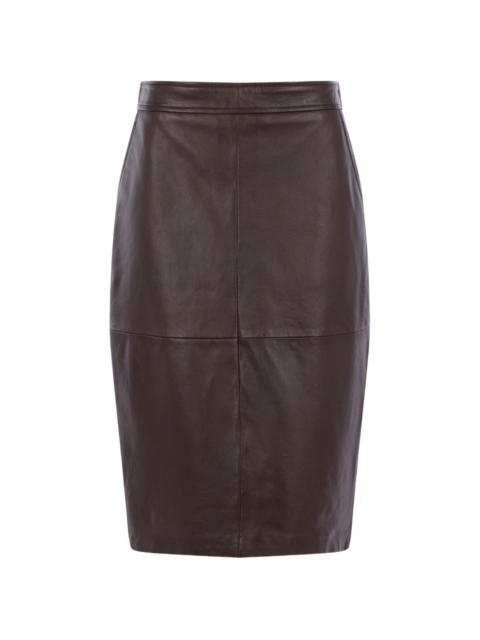 Max Mara Hammered leather pencil skirt