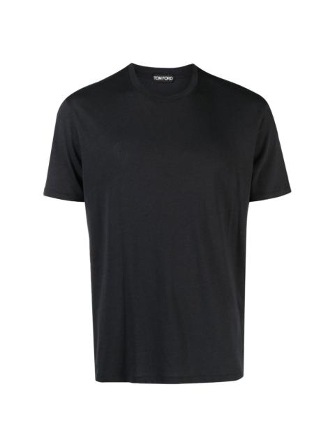 mélange-effect short-sleeve T-shirt