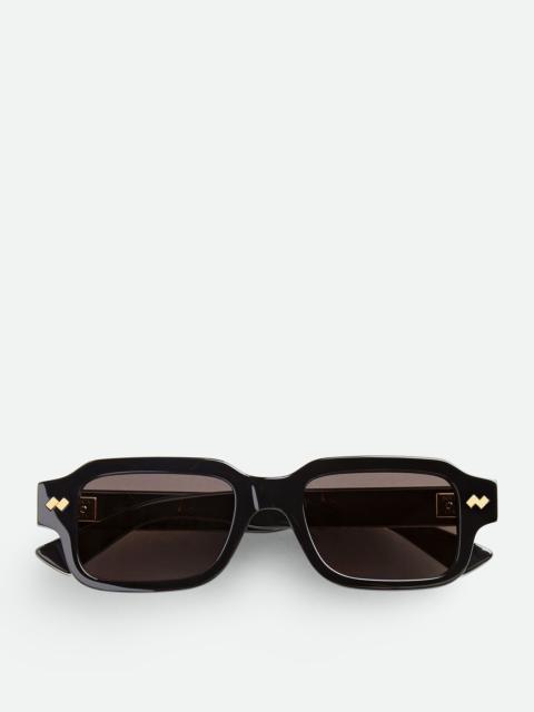 Bottega Veneta Intrecciato Rectangular Sunglasses