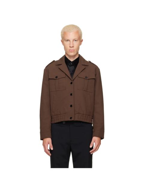 ERNEST W. BAKER SSENSE Exclusive Brown Military Bomber Jacket