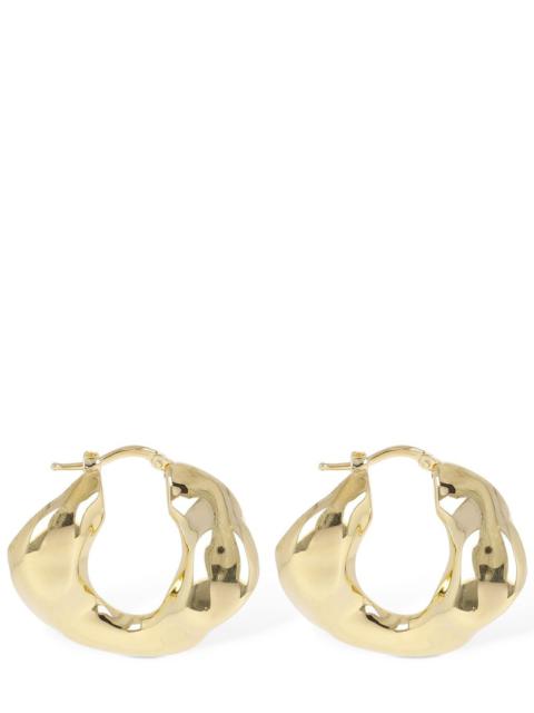Waved hoop earrings