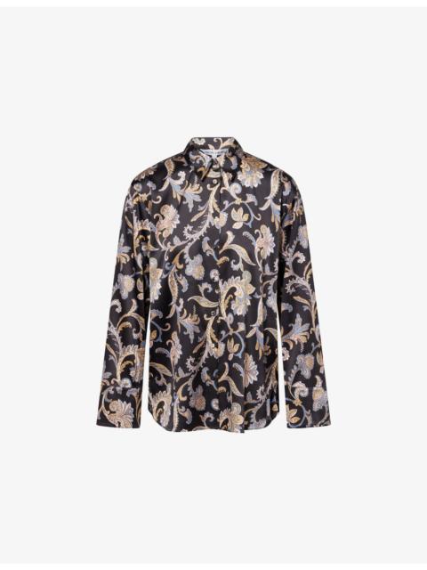 VERONICA BEARD Lloyd Paisley-Print Silk-Blend Shirt