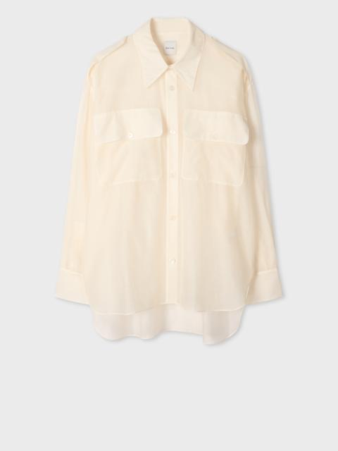 Paul Smith Women's Ecru Cotton-Silk Organza Shirt