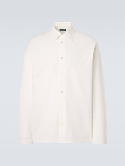 GUCCI Cotton-blend piqué shirt