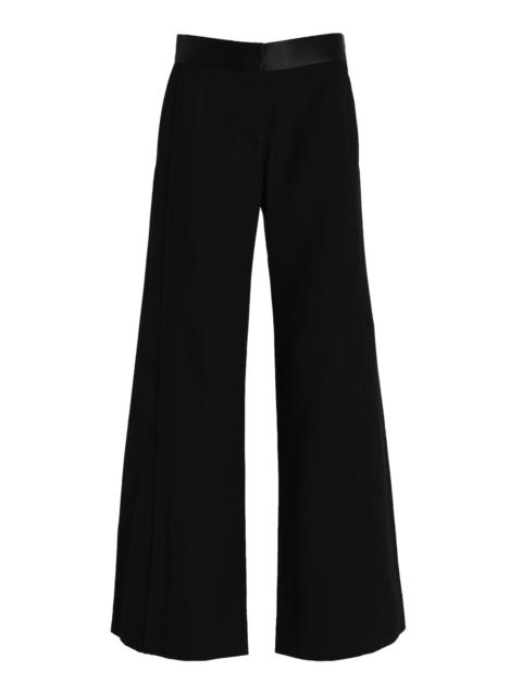 Side Panel Wool-Blend Trousers black