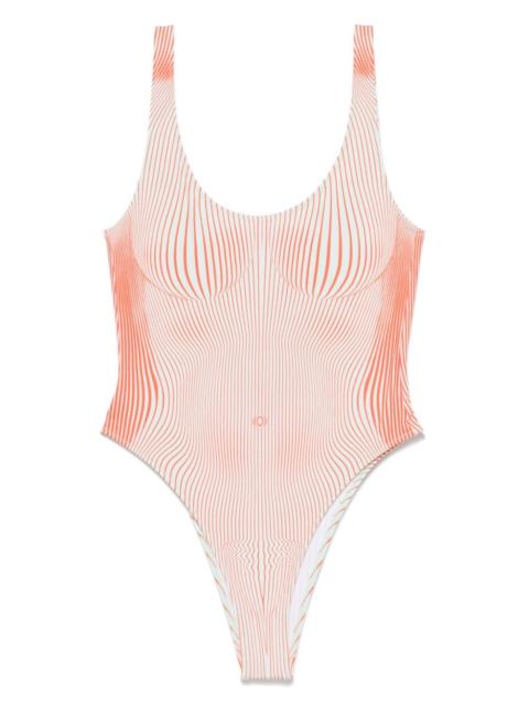 Jean Paul Gaultier Pinstripe Body Morphing swimsuit