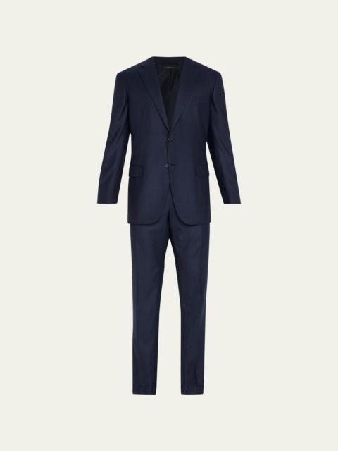 Men's Mouline Twill Wool Suit