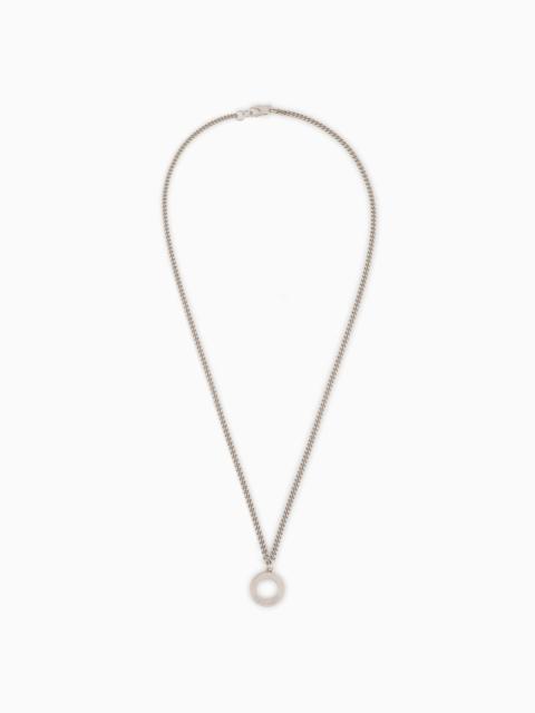 GIORGIO ARMANI Sterling silver necklace with pendant