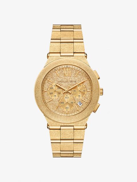 MICHAEL KORS Oversized Billie Frosted Gold-Tone Watch