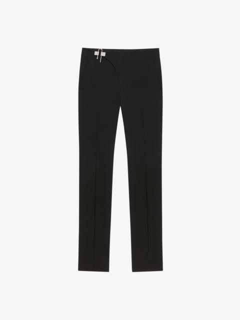 Givenchy SLIM-FIT PANTS IN WOOL WITH U-LOCK BUCKLE