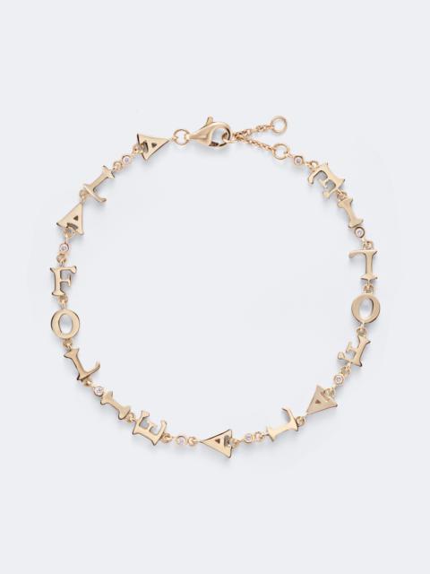 Yvonne Léon À La Folie 9kt gold bracelet with diamonds