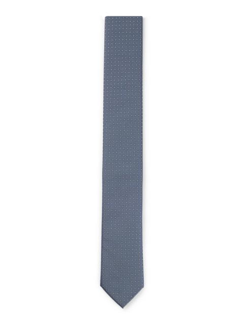 BOSS SILK-BLEND TIE WITH JACQUARD-WOVEN PATTERN