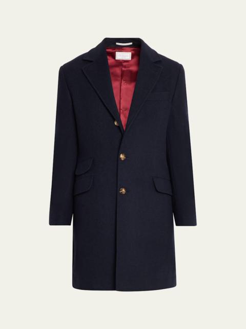 Brunello Cucinelli Men's Cashmere Single-Breasted Topcoat