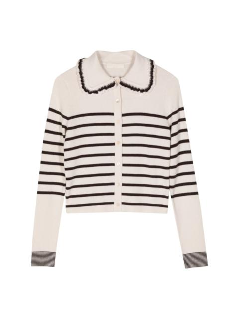 Faustine striped wool cardigan