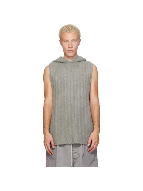 Rick Owens Gray Tower Hooded Tank Top