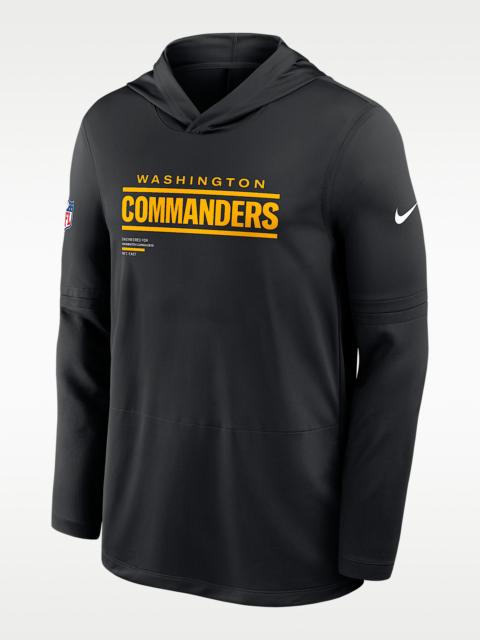 Nike Washington Commanders Pure Fury Sideline Men's Nike Dri-FIT NFL Long-Sleeve Hooded Top