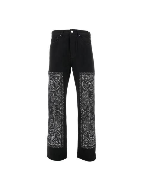 AMIRI bandana-jacquard jeans