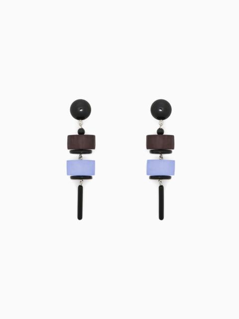 EMPORIO ARMANI OVERSIZED PENDANT EARRINGS WITH GEOMETRIC ELEMENTS