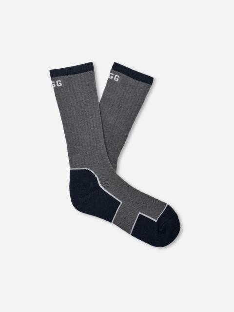 UGG ® Men's Lockhart Winter Boot Sock Wool Blend in Charcoal/Tar