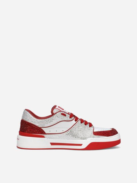 Dolce & Gabbana Calfskin New Roma sneakers with fusible rhinestones