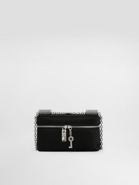 Dolce & Gabbana Sicily medium satin and pavé tubes shoulder bag