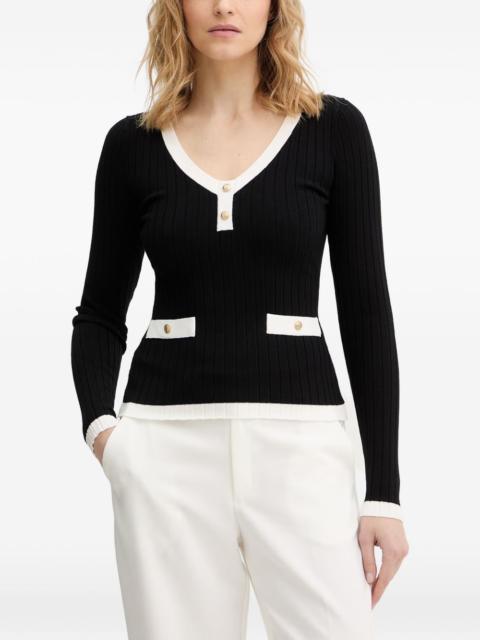 GUESS USA ribbed buttoned sweater