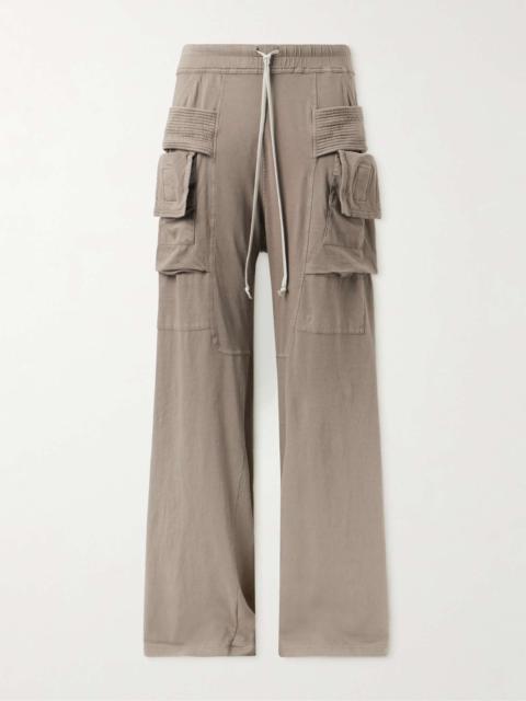 Creatch Wide-Leg Cotton-Jersey Drawstring Cargo Trousers