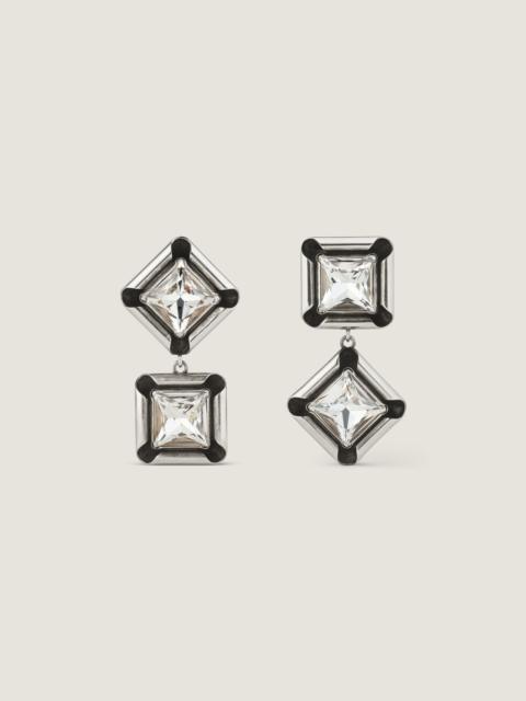 Givenchy DECONSTRUCTED CRYSTALS EARRINGS IN METAL AND CRYSTALS
