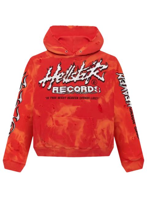 HELLSTAR Records Hooded Sweatshirt "Washed Red" HSR239