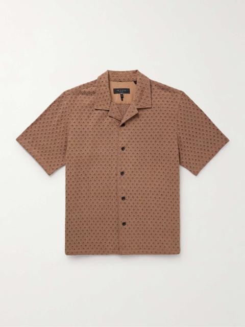 Avery Resort Camp-Collar Broderie Anglaise TENCEL™ Lyocell Shirt