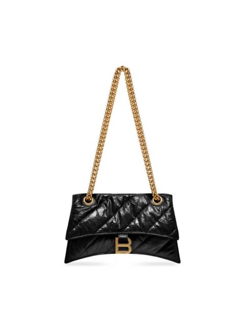 Women's Crush Small Chain Bag Quilted  in Black