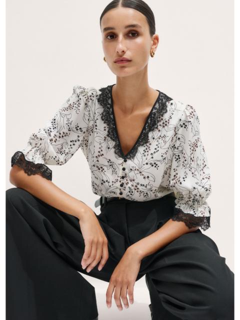 ME+EM Straight Blouse + Tie
