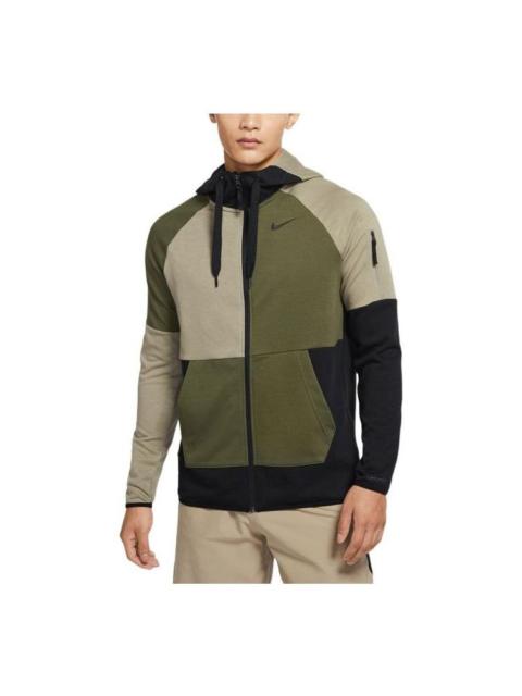 Nike 나이키 DRI-FIT 컬러 블록 후드 재킷 'Olive' DQ4788-326