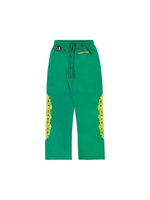 Chrome Hearts Chrome Hearts Floral Mesh Jersey Pants 'Green/Gold'