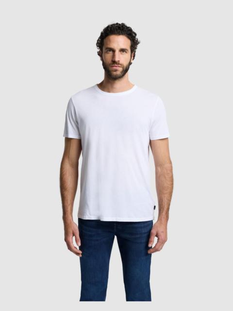 7 For All Mankind Featherweight Cotton Tee in White