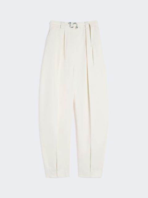 Sportmax Oversized gabardine trousers - vanilla