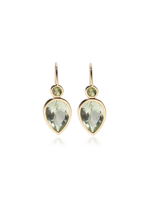 LIZZIE FORTUNATO Hera Earrings In Green Amethyst green
