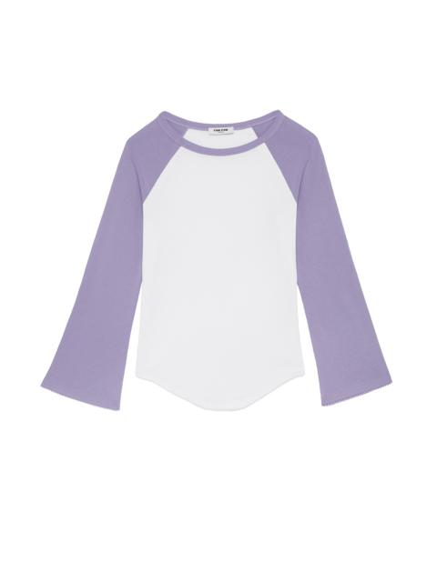 Cou Cou The Raglan: Cotton Jersey White/ Lilac