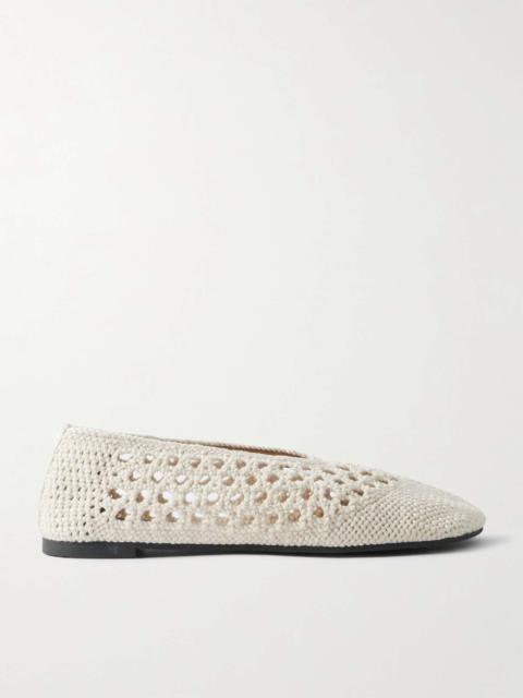 Stella McCartney Ryder Day crocheted ballet flats Ivory
