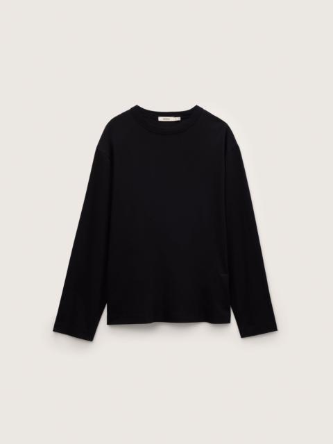 PANGAIA Mens Long Sleeve Interlock T-Shirt - Black