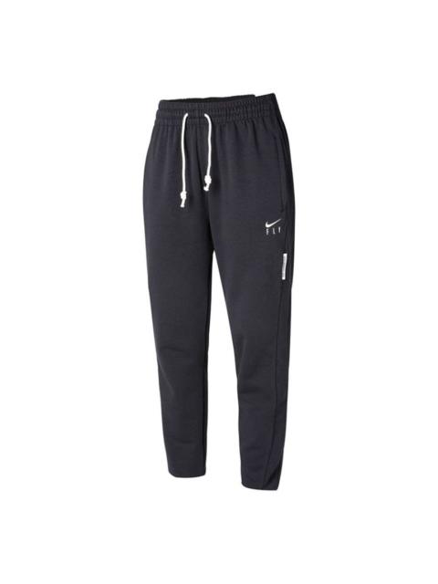 Nike (WMNS) Nike Swoosh Fly Standard Issue Embroidery Logo Sports Trousers Black DA6466-010