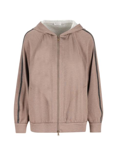 Brunello Cucinelli stripe hoodie