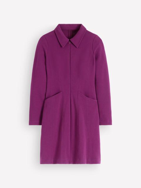 BODEN Nia Ottoman Long Sleeve Dress-Plum Jam