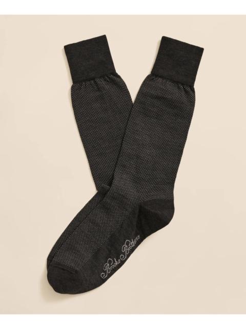 Brooks Brothers Cotton-Blend Birdseye Socks