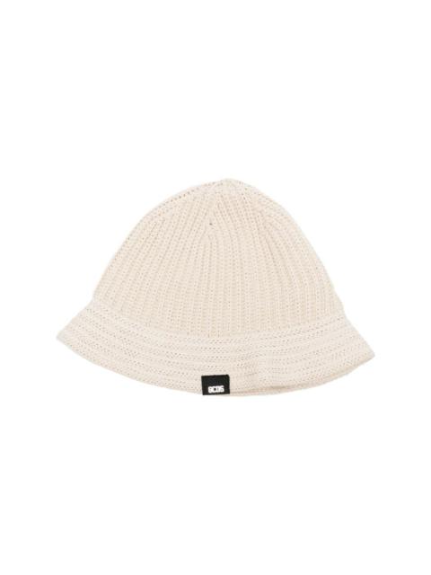 GCDS ribbed knit bucket hat